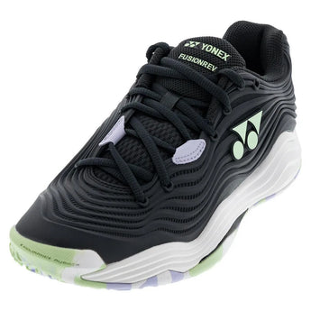 Women's Fusionrev 5 Clay Tennis Shoes Black and White-Footwear-Yonex-STFR5LCBW-S24-x-Tennis Express