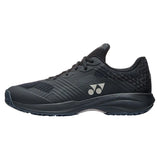 Men's Power Cushion SONICAGE Tennis Shoes Black and Mocha Gray,Footwear,Yonex,,,Tennis Express,STSCMABKMGR-1