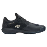 Men's Power Cushion SONICAGE Tennis Shoes Black and Mocha Gray,Footwear,Yonex,,,Tennis Express,STSCMABKMGR-2