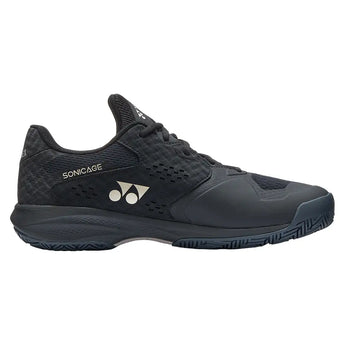 Men's Power Cushion SONICAGE Tennis Shoes Black and Mocha Gray,Footwear,Yonex,,,Tennis Express,STSCMABKMGR-2