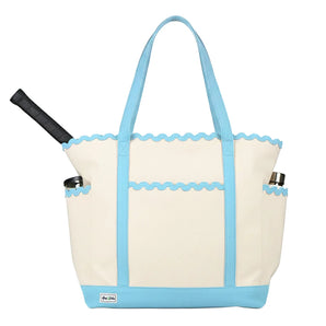 Women's Scalloped Tennis Tote Light Blue
