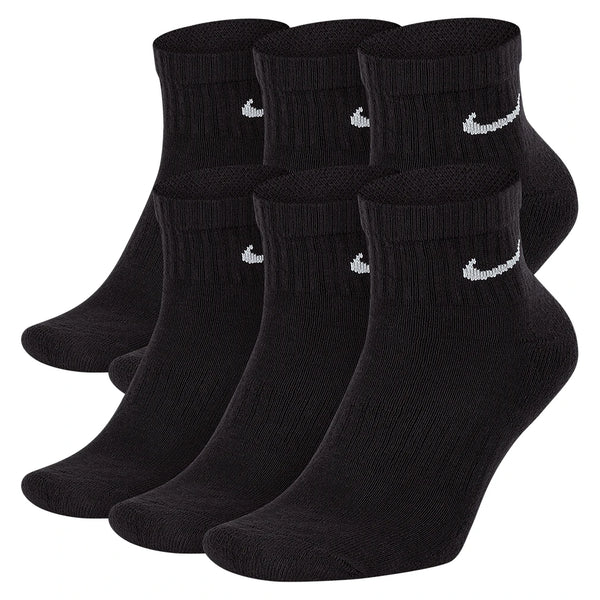 Nike Everyday Cushioned Training Low Socks, 6 pairs, black and white