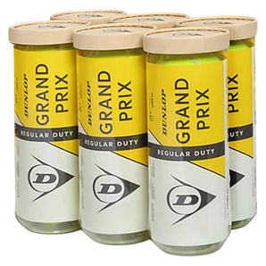Grand Prix Regular Duty 6 Pack Tennis Ball Case, Dunlop, Yellow, Tennis Express, T061002CS-YELLOW-2