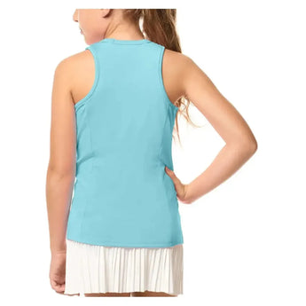 Girls' V-Neck Cutout Tennis Tank Ocean-Apparel-Lucky In Love-T207-410B-2-Tennis Express