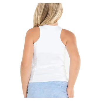 Girls' V-Neck Cutout Tennis Tank-Apparel-Lucky In Love-T207-W2-Tennis Express