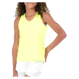 Girls' V-Neck Cutout Tennis Tank-Apparel-Lucky In Love-T207-Y-Tennis Express