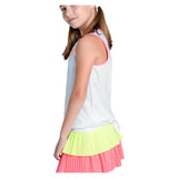 Girls' Sunset Spin Tie Back Tennis Tank Flamingo-Apparel-Lucky In Love-T228-01A670S25-1-Tennis Express