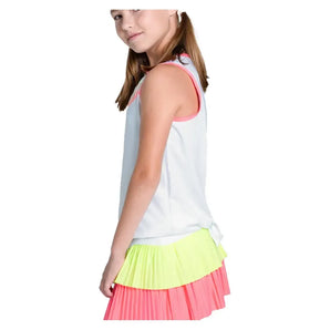 Girls' Sunset Spin Tie Back Tennis Tank Flamingo-Apparel-Lucky In Love-T228-01A670S25-1-Tennis Express