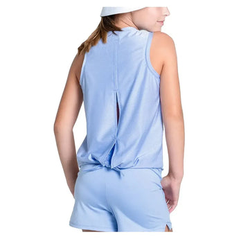 Girls' Love Tie Back Tennis Tank Baby Lavender-Apparel-Lucky In Love-T228-04A580U25-3-Tennis Express
