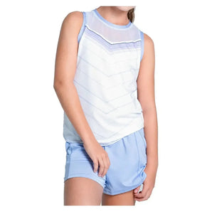 Girls' Love Tie Back Tennis Tank Baby Lavender-Apparel-Lucky In Love-T228-04A580U25-Tennis Express