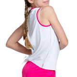 Girls' Berry Sweet Tie Back Tennis Tank White-Apparel-Lucky In Love-T228-Z51110F24-1-Tennis Express