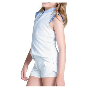 Girls' Lovely Pleat Tennis Tank Baby Lavender-Apparel-Lucky In Love-T233-05A580U25-1-Tennis Express