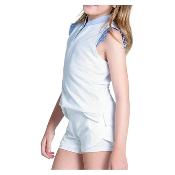 Girls' Lovely Pleat Tennis Tank Baby Lavender-Apparel-Lucky In Love-T233-05A580U25-1-Tennis Express