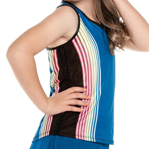 Girls' Neon Lights Tennis Tank Electric Blue-Apparel-Lucky In Love-T252-Q04440H22-1-Tennis Express