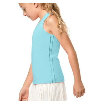 Girls' V-Neck Cutout Tennis Tank Ocean-Apparel-Lucky In Love-T257-B-B1-Tennis Express
