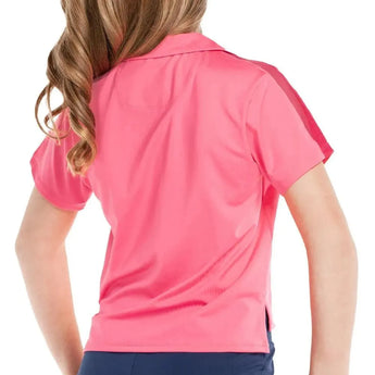 Girls' Cropped Tennis Polo-Apparel-Lucky In Love-T257-F22-648-1-Tennis Express