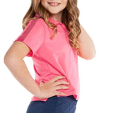 Girls' Cropped Tennis Polo-Apparel-Lucky In Love-T257-F22-648-2-Tennis Express