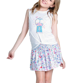 Girls' Gumball Tennis Tank Multicolor-Apparel-Lucky In Love-T261-89B955-21-Tennis Express