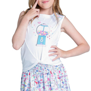 Girls' Gumball Tennis Tank Multicolor-Apparel-Lucky In Love-T261-89B955-Tennis Express