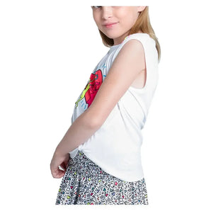 Girls' Retro Doodles Tennis Tank Multicolor-Apparel-Lucky In Love-T261-96B955U25-1-Tennis Express
