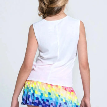 Girls'Love In Color Tennis Tank Rainbow-Apparel-Lucky In Love-T261-Z91926F24-3-Tennis Express