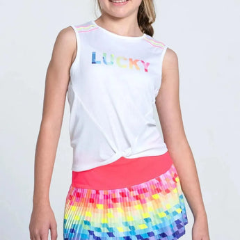 Girls'Love In Color Tennis Tank Rainbow-Apparel-Lucky In Love-T261-Z91926F24-Tennis Express