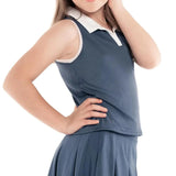 Girls' Winning Day Crop Tennis Tank Slate-Apparel-Lucky In Love-T263-407H22-1-Tennis Express