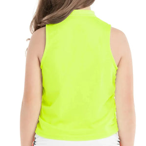Girls' Mesh Is More Tennis Tank Neon Yellow-Apparel-Lucky In Love-T264-710H22-1-Tennis Express