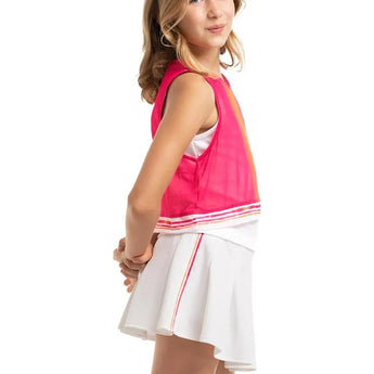 Girl's Shockin' Radiance Tennis Tank Shocking Pink-Apparel-Lucky In Love-T266-X48645U24-1-Tennis Express