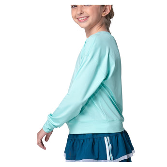 Girls' Hype Long Sleeve Tennis Top Capri-Apparel-Lucky In Love-T268-436H25-1-Tennis Express