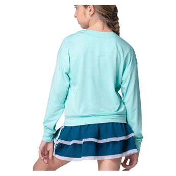 Girls' Hype Long Sleeve Tennis Top Capri-Apparel-Lucky In Love-T268-436H25-3-Tennis Express