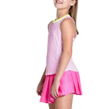 Girls' Victory Streak Tennis Tank Pink-Apparel-Lucky In Love-T269-11A648S25-2-Tennis Express