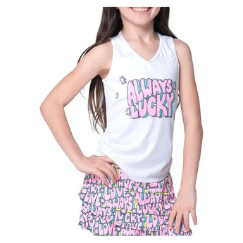 Girls' Always Lucky Tennis Tank Mulberry-Apparel-Lucky In Love-T277-59E955-Tennis Express