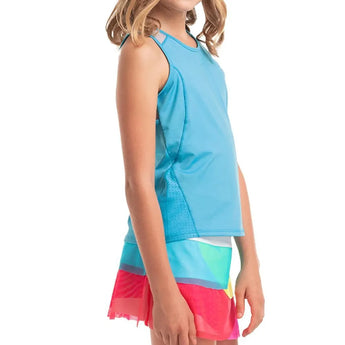 Girl's Tiebreak Tennis Tank Parrot-Apparel-Lucky In Love-T283-447-3-Tennis Express