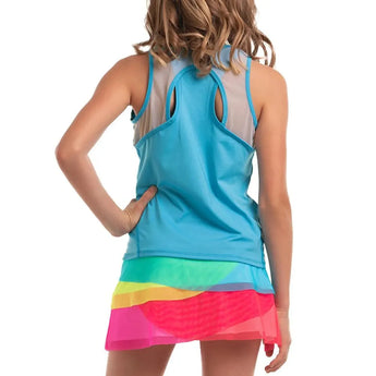 Girl's Tiebreak Tennis Tank Parrot-Apparel-Lucky In Love-T283-447-4-Tennis Express