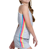 Girls'Heather Prisma Stripe Tank Gray-Apparel-Lucky In Love-T288-Z52080F24-3-Tennis Express