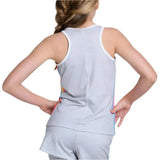 Girls'Heather Prisma Stripe Tank Gray-Apparel-Lucky In Love-T288-Z52080F24-Tennis Express