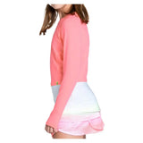 Girls' Cross Court Long Sleeve Tennis Top Flamingo-Apparel-Lucky In Love-T302-670S25-1-Tennis Express
