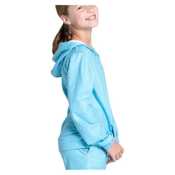 Girls' Heather Tennis Hoodie-Apparel-Lucky In Love-T303-S2557A410-1-Tennis Express