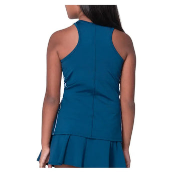 Girls' Chroma Stripe Tennis Tank Navy-Apparel-Lucky In Love-T307-400F25-2-Tennis Express