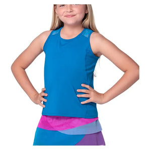 Girls' Volley Tennis Tank Electric Blue-Apparel-Lucky In Love-T308-440F25-Tennis Express