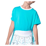 Girls' Fab Short Sleeve Tennis Top Aquamarine-Apparel-Lucky In Love-T309-416H25-669582Tennis Express
