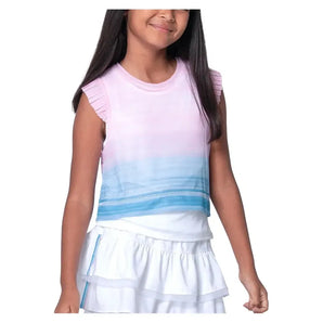 Girls' Linen Vision Tennis Tank Periwinkle-Apparel-Lucky In Love-T311-35E432F25-3-Tennis Express