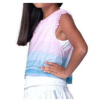 Girls' Linen Vision Tennis Tank Periwinkle-Apparel-Lucky In Love-T311-35E432F25-6-Tennis Express
