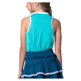 Girls' Henley Tennis Tank Aquamarine-Apparel-Lucky In Love-T312-416H25-2-Tennis Express