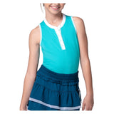 Girls' Henley Tennis Tank Aquamarine-Apparel-Lucky In Love-T312-416H25-669590Tennis Express