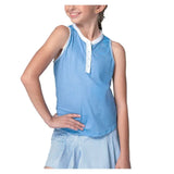 Girls' Linen Play Henley Tennis Tank Periwinkle-Apparel-Lucky In Love-T312-95C432F25-3_4f1d4ec2-9a0a-44f7-9f1c-847de42895c5-Tennis Express