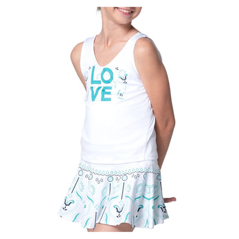 Girls' Eyelet Love Win Tennis Tank White-Apparel-Lucky In Love-T313-38E110H25-1-Tennis Express