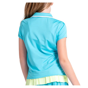 Girls' Pleated Tennis Polo Parrot,Apparel,Lucky In Love,,,Tennis Express,T314-447-4