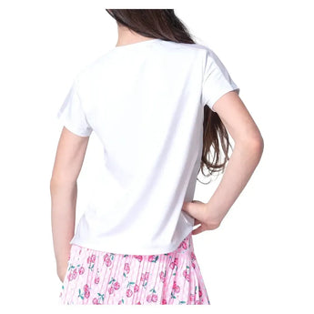 Girls' Disco Cherry Short Sleeve Tennis Top Mulberry-Apparel-Lucky In Love-T316-62E955F25-1-Tennis Express